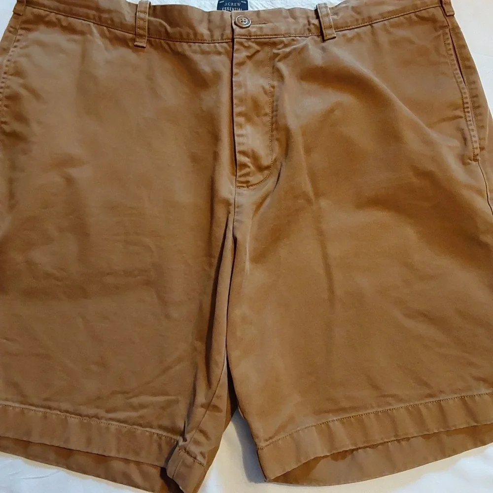 J. Crew Men's Essential Brown Shorts‎ Size 38 Chino Dock Boat Casual 9